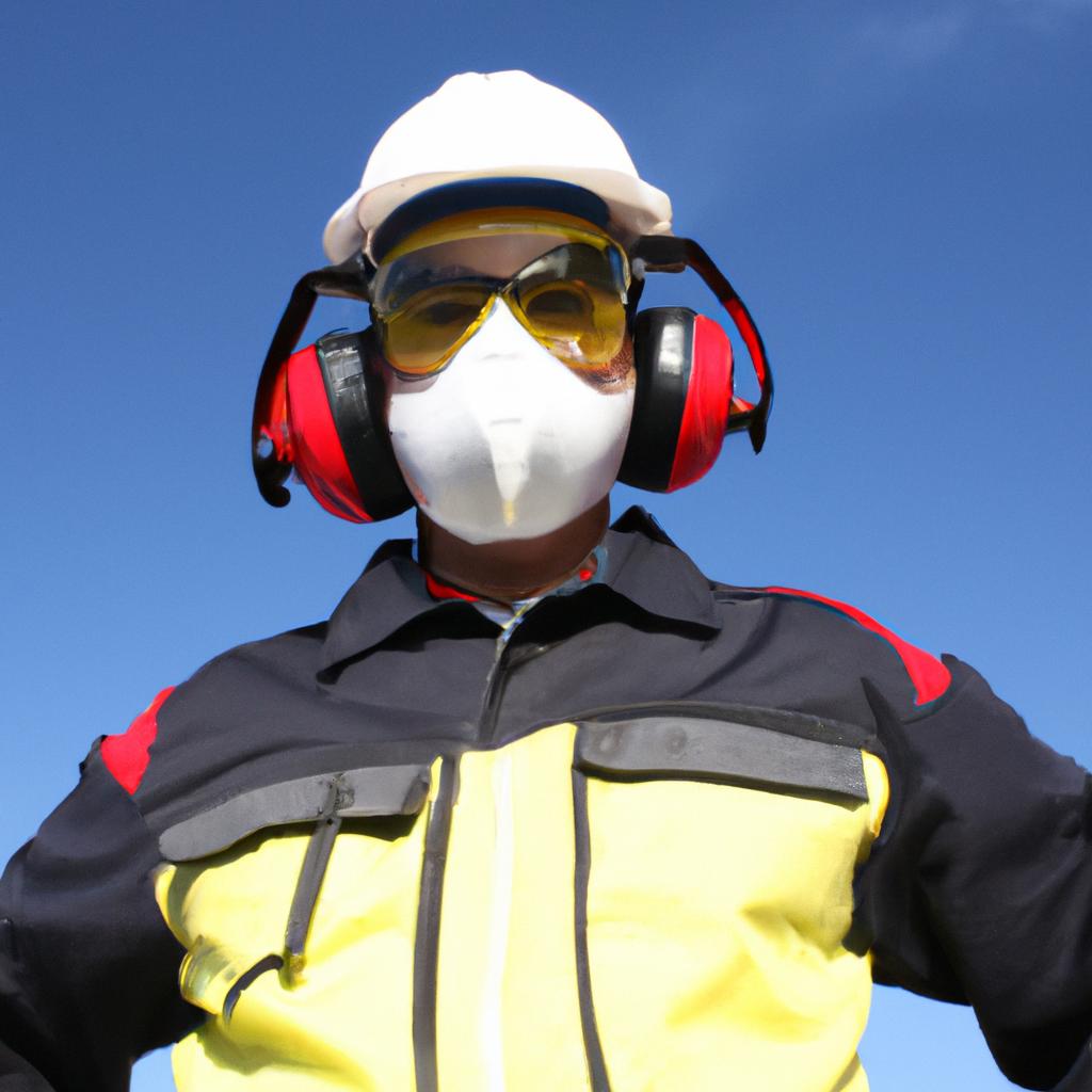 Person wearing full PPE gear